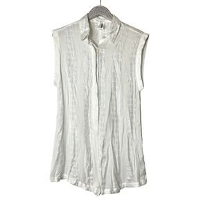 Isabella Rose Romper Cover Up White with Metallic Silver Thread